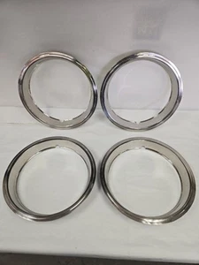 Set Of 4 14inch Stainless Steel Trim Rings - Picture 1 of 11