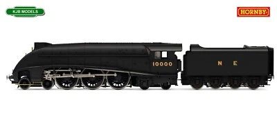 OO Gauge Hornby R30124 LNER W1 Class 'Hush Hush' Streamlined Loco 4-6-4 10000 - Image 1 of 2