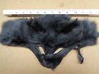 Tanned Dark Grey Dyed Ranch Fox Face/Fur/Crafts/Real Fox fur, not Fake/Fly Tying