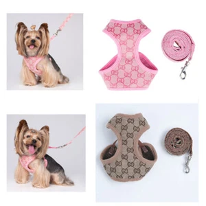 XXXS XXS XS Small Breeds Harness Coat +LEASH Chihuahua Puppy Dog Toy Mini - Picture 1 of 9