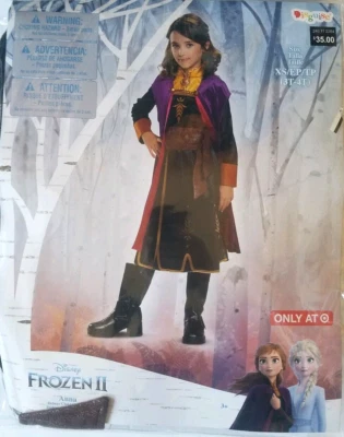Disney FROZEN 2 ANNA Deluxe Child Costume NEW Frozen 2 Movie Size XS 3T-4T - Image 1 of 4
