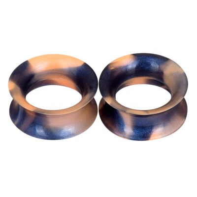 2 PIEZAS Medidores de Oído Flexibles de Silicona Tapones Camillas Doble Acampanado Túneles de Carne Foto 1 de 4