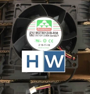 1PC Protechnic 3-wire MGT8012VB-R38 DC12V 2.80A 8038 8CM Cooling Fan - Picture 1 of 4