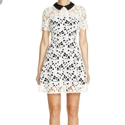 Vestido con cuello de encaje blanco aguamarina nuevo con etiquetas Foto 1 de 4