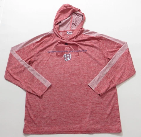 Washington Nationals Majestic Hoodie Mens Size Extra Large Long Sleeve Pullover Cover