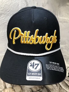 MLB '47 MVP DP Overhand Script PITTSBURGH PIRATES Snapback Adjustable Hat NEW - Picture 1 of 10
