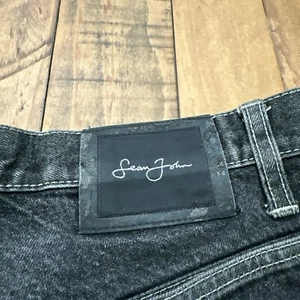Jeans Vintage Y2K Sean John Nero Carpenter Baggy Denim 34W 32L Skater Jnco - Foto 1 di 10