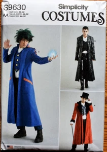 SIMPLICITY PATTERN 9630 COSTUMES COAT MENS SIZES 34 36 38 40 42 UNCUT - Picture 1 of 2