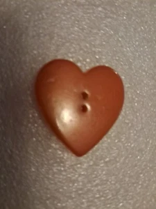 Bottoni cuore butterscotch in bachelite vintage - Foto 1 di 2