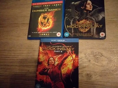 (-0-) The Hunger Games  + MOCKING JAY 1+2 - 3 x  Blu-ray lot Excellent condition - Image 1 of 4
