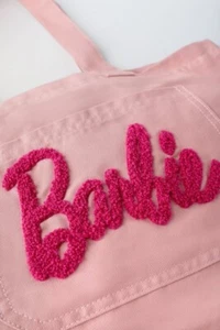 ZARA x BARBIE Pink Tote Duffle Bag NWT Movie Collab Mattel Logo Embossed - Picture 1 of 5