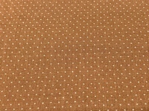Brown & White Polka Dot Fabric 20" x 44" Sewing Quilting - Picture 1 of 5