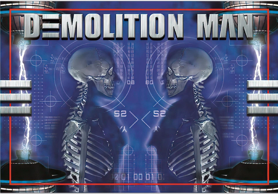 Williams Demolition Man DEMO MAN  Pinball Machine Custom Translite Version 3 - Image 1 of 1