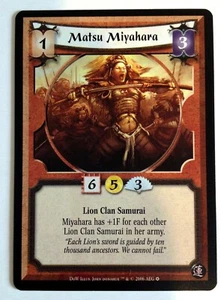 Matsu Miyahara L5R Legend of the Five Rings CCG Drums of War DoW - Picture 1 of 1