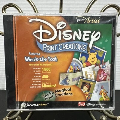 DISNEY Classic Print Creations Studio PC CD - New Sealed - Image 1 of 4