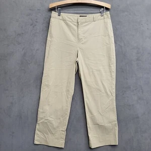 Banana Republic Damen Caprihose Größe 12 Beige Stretch Knopf Reißverschluss Baumwollmischung - Bild 1 von 6
