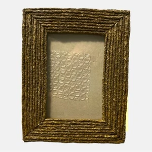 Rustic Wood 4” X 6” Picture Frame, Heavy Cast to Look Like Wood, Mountain Home - Picture 1 of 4