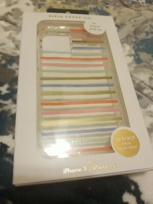 Funda Rifle Paper Co. para iPhone X / XS (para iPhone 2019 5.8) rayas transparentes. Nuevo Foto 1 de 4