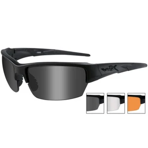 Wiley X WX Saint Police Ballistic Glasses Changeable 3 Lenses Matte Black Frame - Picture 1 of 1