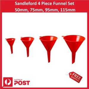 New Saxon Sandleford 4 Piece Funnel Set 50mm, 75mm, 95mm, 115mm + Free Ship - Picture 1 of 1
