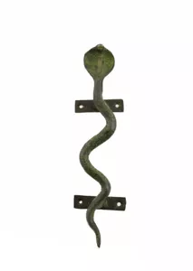 1848 Craft Made Cobra Brass Snake Door Handle E11 - Picture 1 of 1