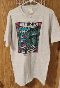 Vintage 90's Think Pink Seattle Women's T-shirt Lee Size L From - Picture 1 of 1