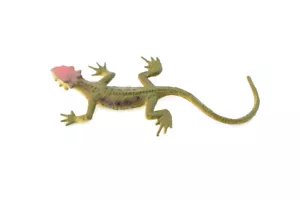Brown Lizard Red Spot, Rubber Reptile Toy, Realistic Figurine, 3" F6070 B380 - Picture 1 of 7