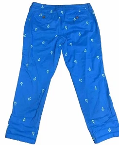 Old Navy Anchor Embroidery Pants Blue Women Size | 8 Regular Stain* Chino - Picture 1 of 18