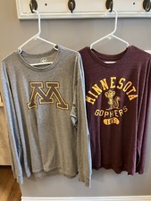 University Of Minnesota Golden Gophers Long Sleeve Shirts 2 XXL 2XL Mens