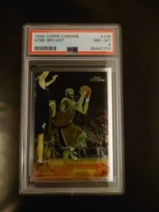 PSA 8 KOBE BRYANT 1996-97 Topps Chrome RC Rookie #138 NM-MT NBA HOF NBA Free Sh - Bild 1 von 12