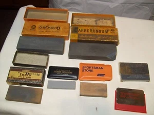 Lot of 6 Vintage Sharpening Stones Carbomagneto Carborundum Norton Crystolon - Picture 1 of 15