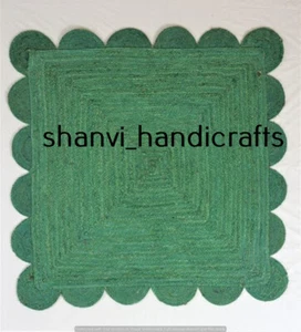 Natural Indian Jute Braided Room Decoration Area Floor Living Carpet Rag Rugs - Picture 1 of 5