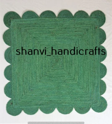 Natural Indian Jute Braided Room Decoration Area Floor Living Carpet Rag Rugs - Image 1 of 4