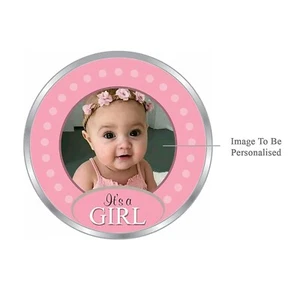 Personalized New Born Baby Girl Gift Coin / Customized New Born Baby Girl Gift - Picture 1 of 4