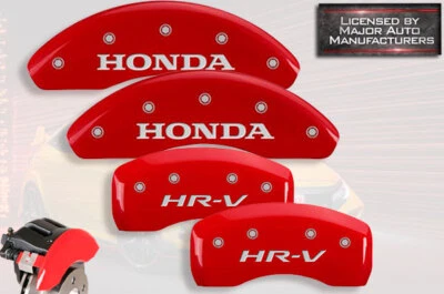 Juego de 4 cubiertas de pinzas de disco de freno MGP rojas delanteras + traseras HRV 2016-2023 "Honda HR-V" HRV Foto 1 de 4
