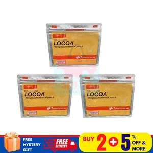 3 X LOCOA 40mg Transdermal Joint Pain Relief Free Shipping - Picture 1 of 9