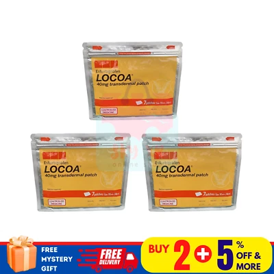3 X LOCOA 40mg alivio del dolor articular transdérmico envío gratuito - Imagen 1 de 4