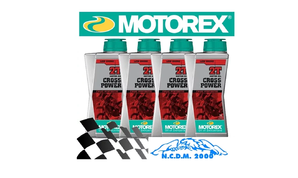 4 LITRI OLIO MOTORE MOTOREX CROSS POWER 2T SINTETICO 2 TEMPI MOTO OFF ROAD