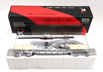 K-Line, O, K661-8012, United States Army Flat Car w/ Helicopter/Figures, C-9 NIB - Image 1 of 4