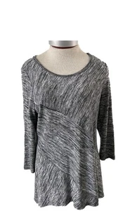 Zach & Rachel Blouse XL Soft Asymmetrical Hem Witchcore Whimsigoth Punk Black - Picture 1 of 5