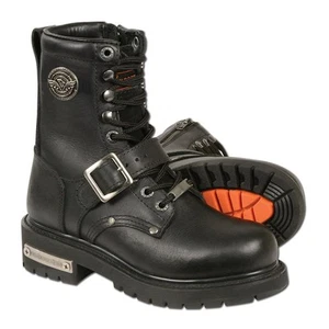 DAMEN MOTORRAD BIKER WASSERDICHT STIEFEL SCHUHE mit SCHNÜRSENKELN ~ REISSVERSCHLUSS ~ SCHNALLE - SABX - Bild 1 von 5