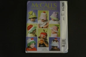 McCalls 6714 Infant/Toddlers Decorated Hats Size S-XL Sewing Pattern - Picture 1 of 1
