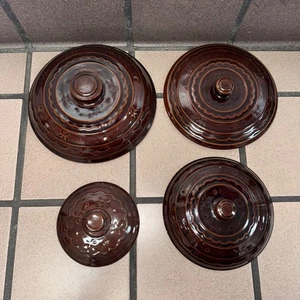 Marcrest Ovenproof Stoneware Daisy Dot Pattern Vtg.  Lids Only 4 Sizes( See Pics - Picture 1 of 9
