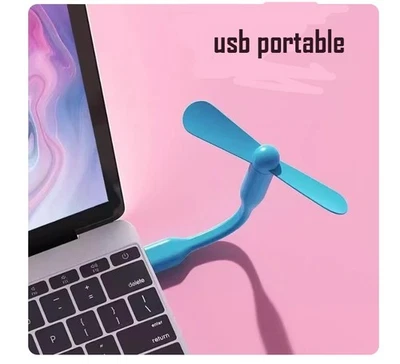 USB POWER COOLING Mini FAN Travel Laptop Keyboard Computer PC Desk Flexible - Image 1 of 4