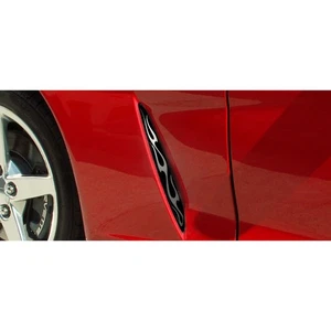 Rejillas de ventilación laterales estilo llama delantera para Chevy Corvette 2005-2013 [pulido] - Imagen 1 de 6