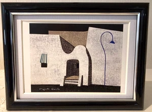 Xilografia firmata Kiyoshi Saito "New Mexico" incorniciata arte da collezione Giappone - Foto 1 di 6