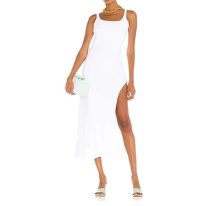 Susana Monaco Thigh High Cutout Midi Tank Dress in White - Size S - Picture 1 of 8