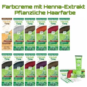 Herbal time 100% Bio Henna Haarfarbe Creme Color Pflanzen Naturhaarfärbemittel - Bild 1 von 15