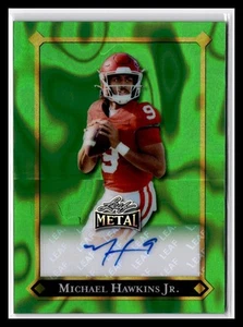 2024 Leaf Metal 1992 Retro Green Auto /5 Michael Hawkins Jr. - Picture 1 of 2
