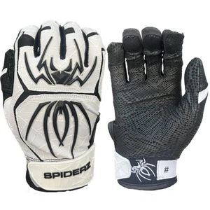 Spiderz 2024 ENDITE Adult Baseball Batting Gloves - White/Black/Silver - XXL - Picture 1 of 1